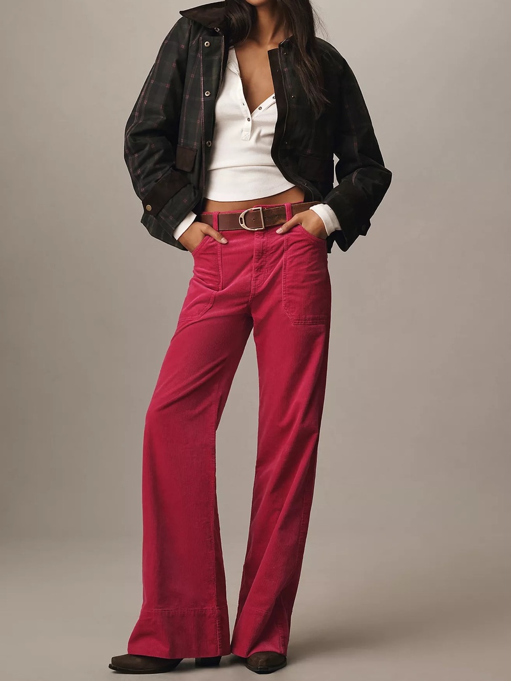 NWT Size 27 - Rylan Cotton High-Rise Flare Jeans Pilcro: Corduroy (US$ 148) - Picture 7 of 16